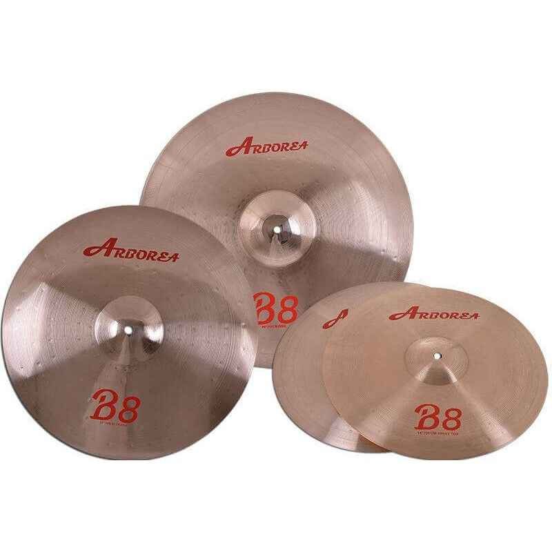 ARBOREA B8 SET DE PLATILLOS :14"hihat+ 16"crash+20"ride+cymbal bag ARBOREA B8 SET DE PLATILLOS :14"hihat+ 16"crash+20"ride+cymbal bag