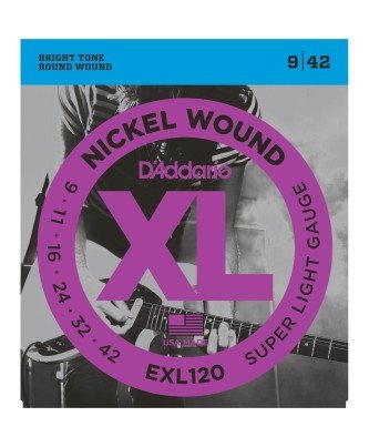 D'Addario EXL120 Nickel Wound 9-42 D'Addario Cuerdas