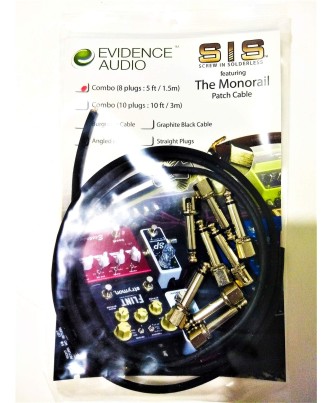PACK EVIDENCE PATCH CABLES SISPACK 8-5 SIN SOLDADURA COLOR NEGRO Evidence Patch Cables