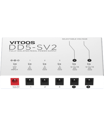 VITOOS DD5-SV2 Aislada para 5 pedales VITOOS Fuentes