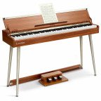 Donner DDP-80 PLUS Piano vertical digital de madera contrapesado de 88 teclas con tapa y 3 pedales DONNER Pianos y teclados