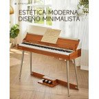 Donner DDP-80 PLUS Piano vertical digital de madera contrapesado de 88 teclas con tapa y 3 pedales DONNER Pianos y teclados