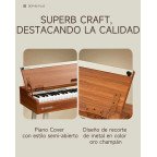 Donner DDP-80 PLUS Piano vertical digital de madera contrapesado de 88 teclas con tapa y 3 pedales DONNER Pianos y teclados