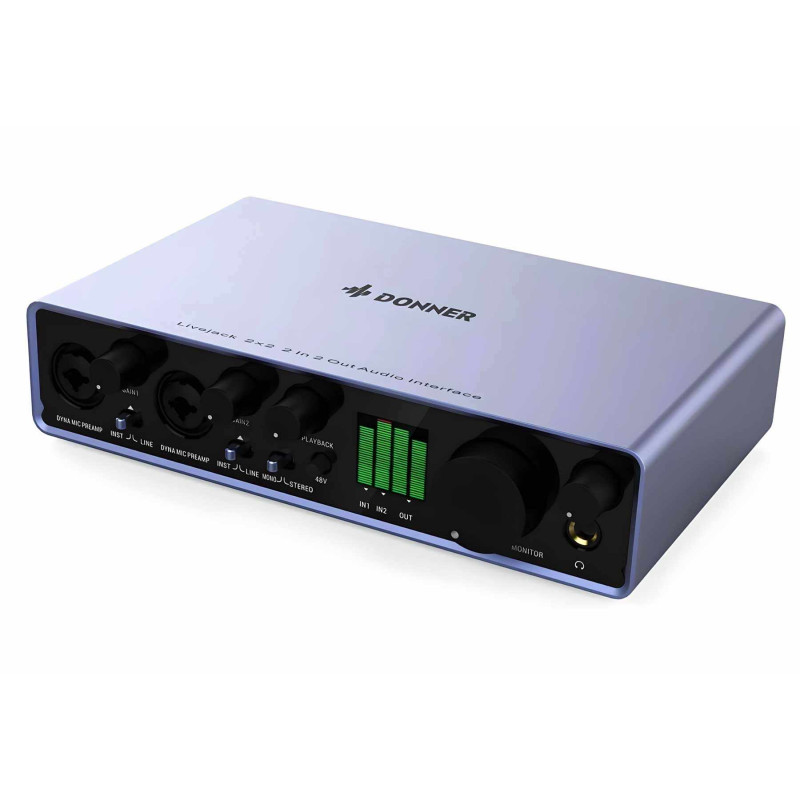 Donner Livejack Lite 2x2, Interfaz de audio USB  Audio