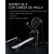 DONNER DED-500 Pro batería electrónica de 5 tambores, 3 platillos con hihat móvil, cabezales de malla y pedal BD DONNER Bater...