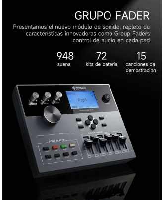 DONNER DED-500 Pro batería electrónica de 5 tambores, 3 platillos con hihat móvil, cabezales de malla y pedal BD DONNER Bater...