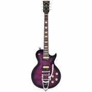 Vintage V100PLB ReIssued con Bigsby ~ Flamed Purpleburst Vintage LP