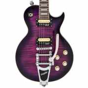 Vintage V100PLB ReIssued con Bigsby ~ Flamed Purpleburst Vintage LP