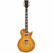 Vintage V100T ReIssued ~ Flamed Thru Honeyburst Vintage LP