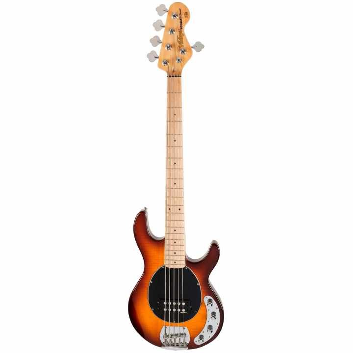 Vintage V96 ReIssued 5-cuerdas activo ~ Flamed tobacco sunburst Vintage De 5 cuerdas