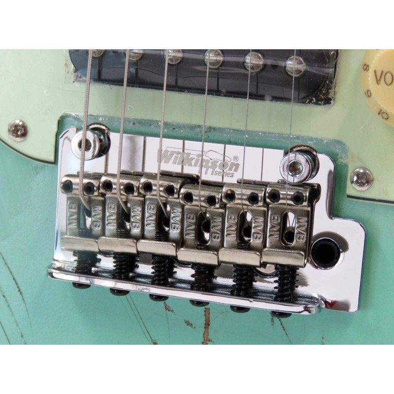 Sqoe SEST960 ~ surfgreen ~ relic ~ 22 trastes Sqoe Strat