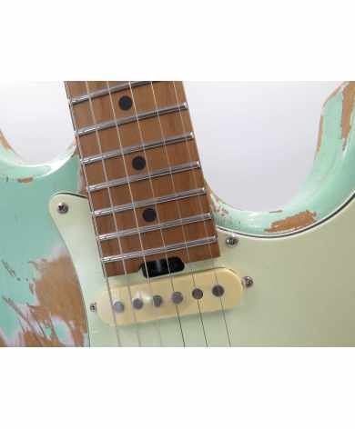 Sqoe SEST960 ~ surfgreen ~ relic ~ 22 trastes Sqoe Strat