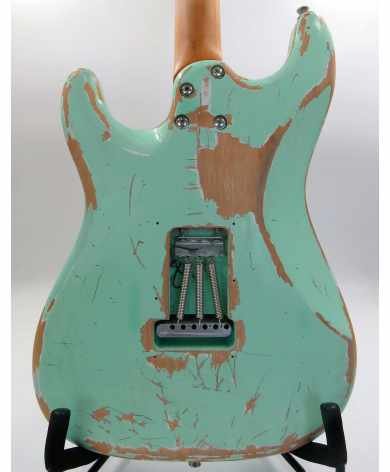 Sqoe SEST960 ~ surfgreen ~ relic ~ 22 trastes Sqoe Strat