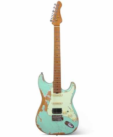 Sqoe SEST960 ~ surfgreen ~ relic ~ 22 trastes Sqoe Strat