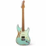 Sqoe SEST960 ~ surfgreen ~ relic ~ 22 trastes Sqoe Strat