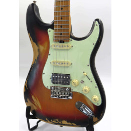 Sqoe SEST960 ~ sunburst ~ relic ~ 22 trastes Sqoe Strat