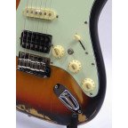 Sqoe SEST960 ~ sunburst ~ relic ~ 22 trastes Sqoe Strat