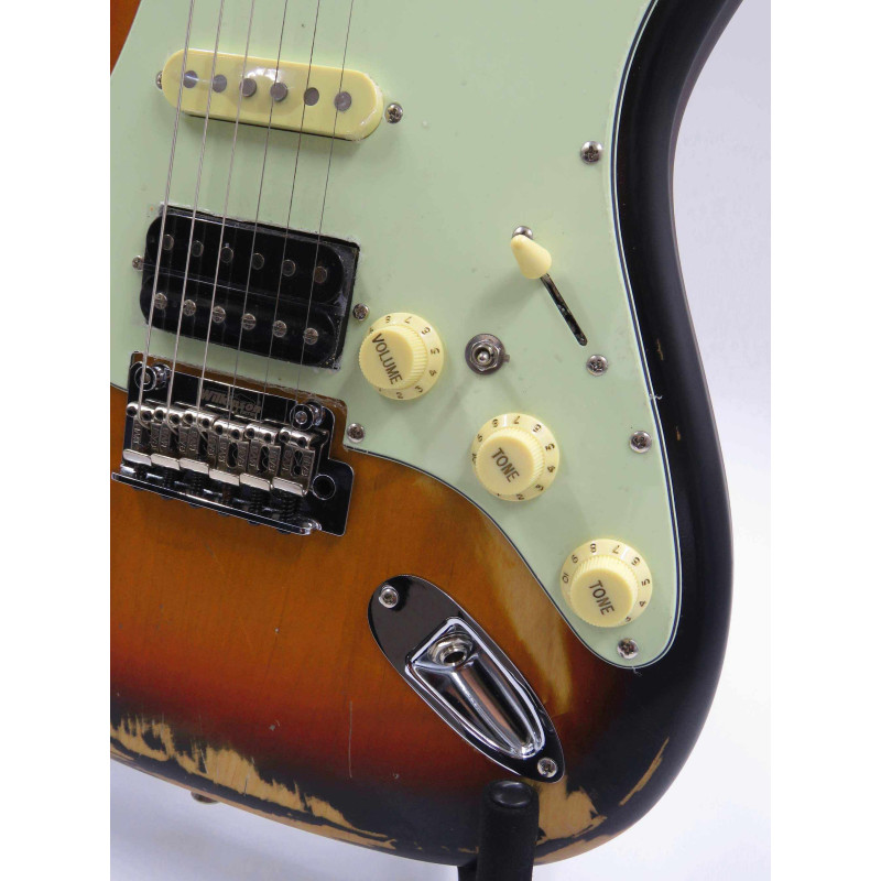 Sqoe SEST960 ~ sunburst ~ relic ~ 22 trastes Sqoe Strat