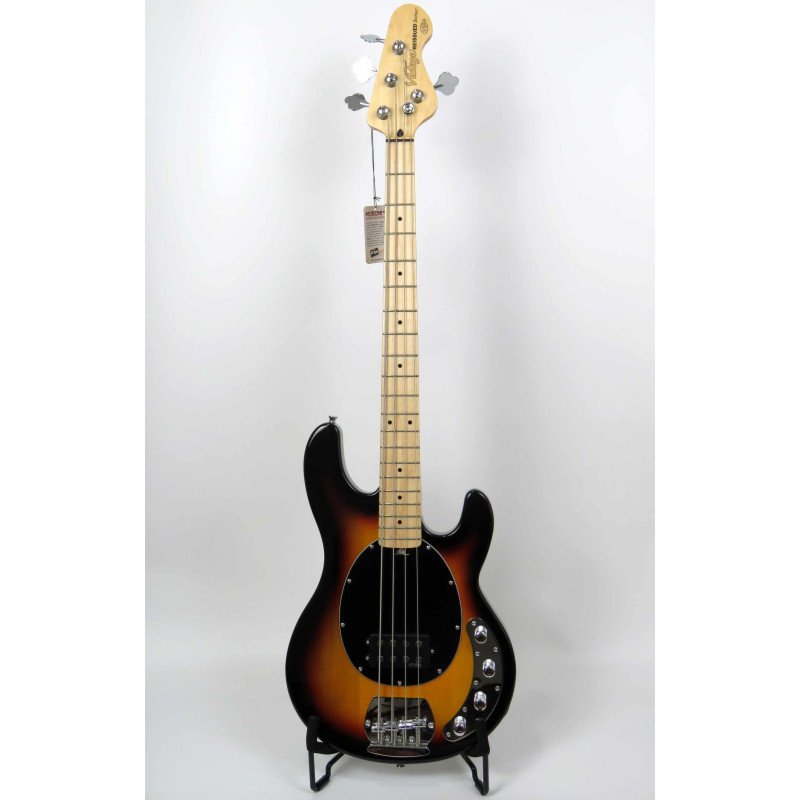 Vintage V96 ReIssued 4-Cuerdas Bajo Activo ~ Sunset Sunburst Vintage De 4 Cuerdas