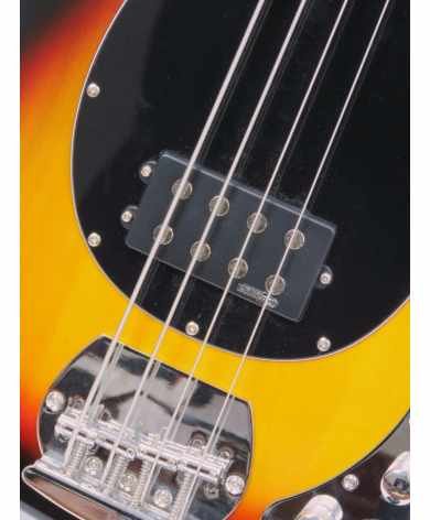 Vintage V96 ReIssued 4-Cuerdas Bajo Activo ~ Sunset Sunburst Vintage De 4 Cuerdas