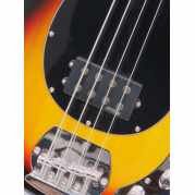 Vintage V96 ReIssued 4-Cuerdas Bajo Activo ~ Sunset Sunburst Vintage De 4 Cuerdas