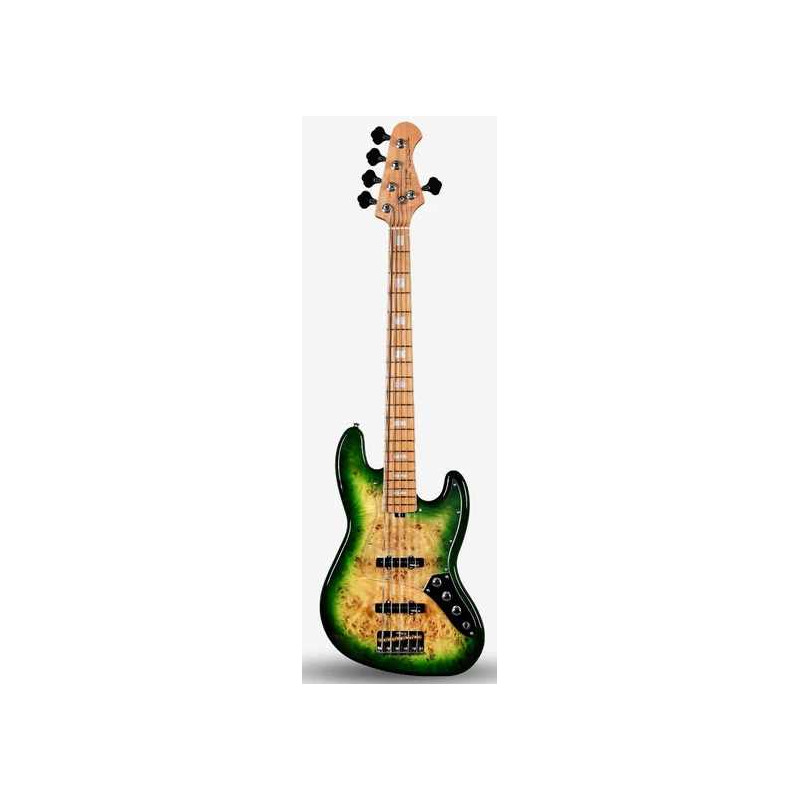 SQOE JAZZ BASS 5 CUERDAS SJB750 BP GREEN Sqoe De 5 cuerdas