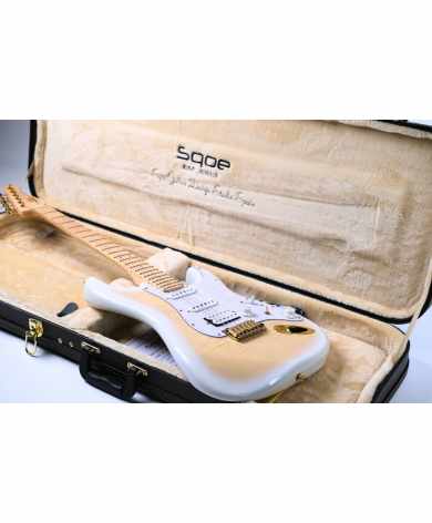 SQOE STRATOCASTER SEST900 alnico 5 HSS Flame maple Sqoe Strat