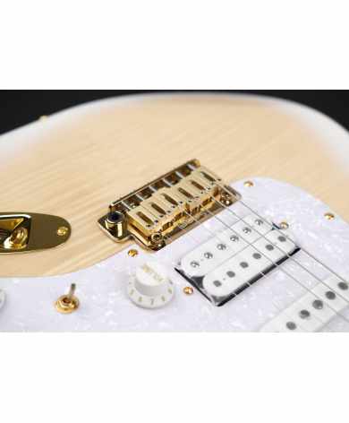 SQOE STRATOCASTER SEST900 alnico 5 HSS Flame maple Sqoe Strat