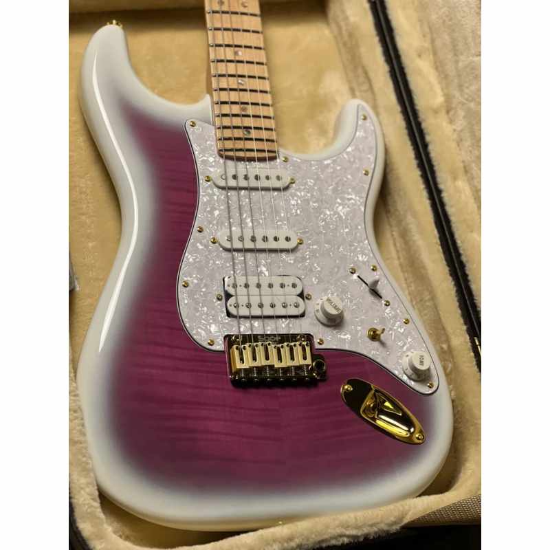SQOE STRATOCASTER SEST900 alnico 5 HSS Flame maple VT Sqoe Strat