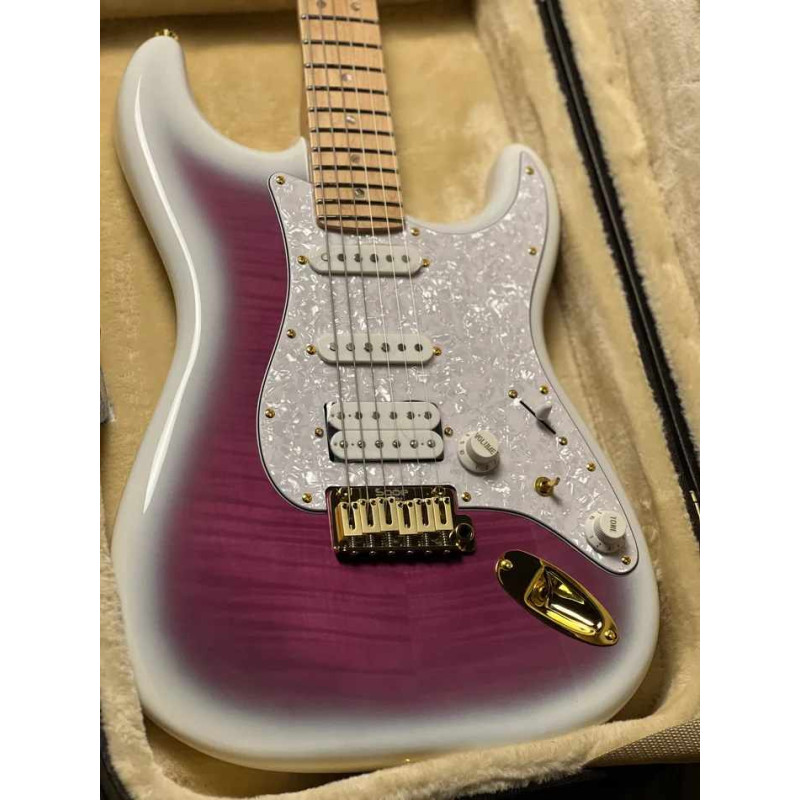 SQOE STRATOCASTER SEST900 alnico 5 HSS Flame maple VT Sqoe Strat