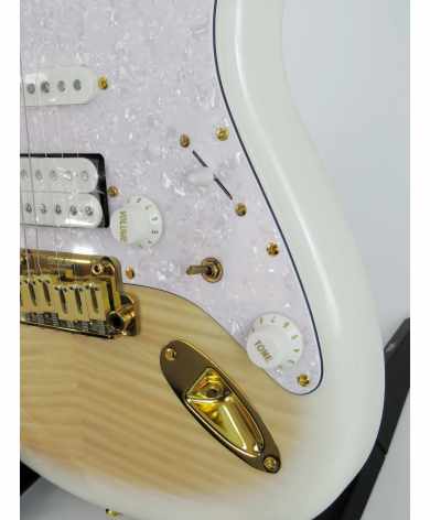 SQOE STRATOCASTER SEST900 alnico 5 HSS Flame maple