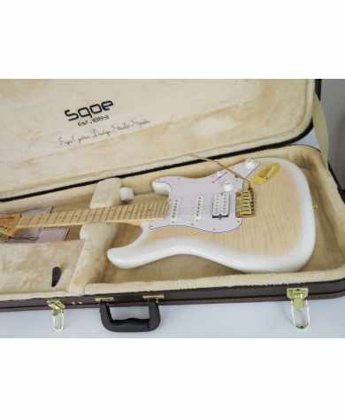 SQOE STRATOCASTER SEST900 alnico 5 HSS Flame maple
