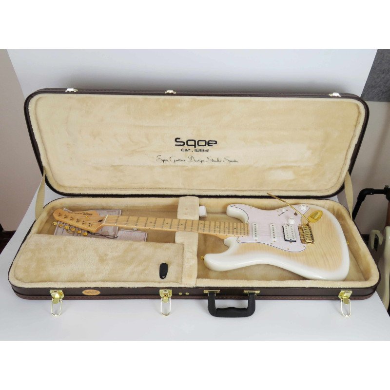 SQOE STRATOCASTER SEST900 alnico 5 HSS Flame maple