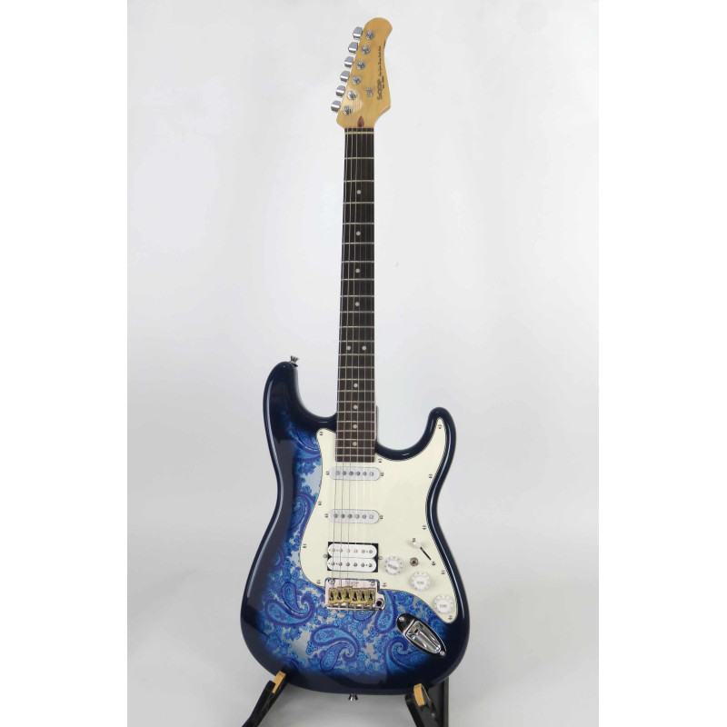 SQOE SEST1100 STRATOCASTER BLUE CUSTOM SHOP SERIES