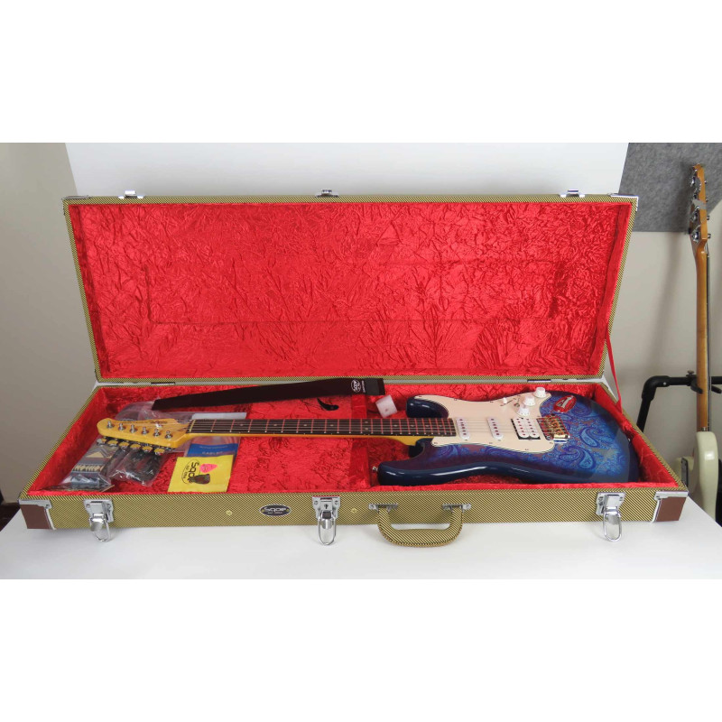 SQOE SEST1100 STRATOCASTER BLUE CUSTOM SHOP SERIES