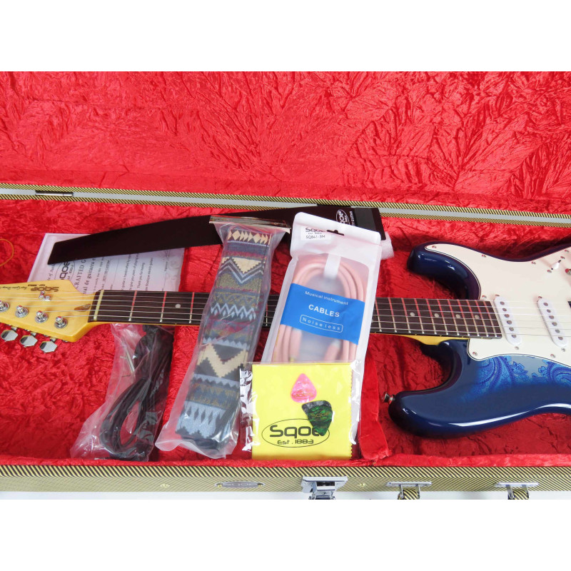 SQOE SEST1100 STRATOCASTER BLUE CUSTOM SHOP SERIES
