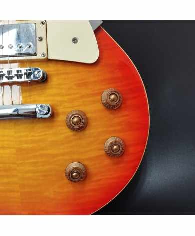 Vintage V100HB ReIssued ~ Honeyburst Tipo Les Paul - Lama Instruments