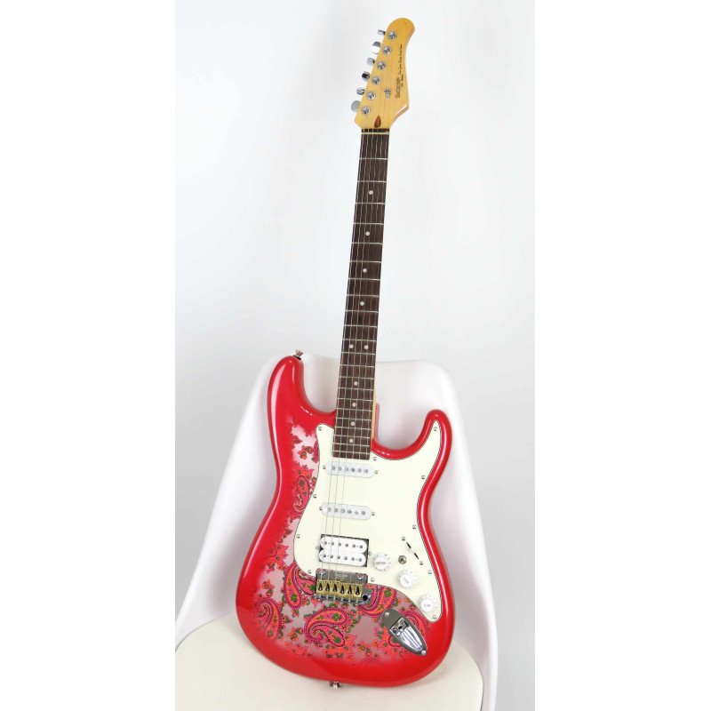 SQOE SEST1100 STRATOCASTER RED CUSTOM SHOP SERIES