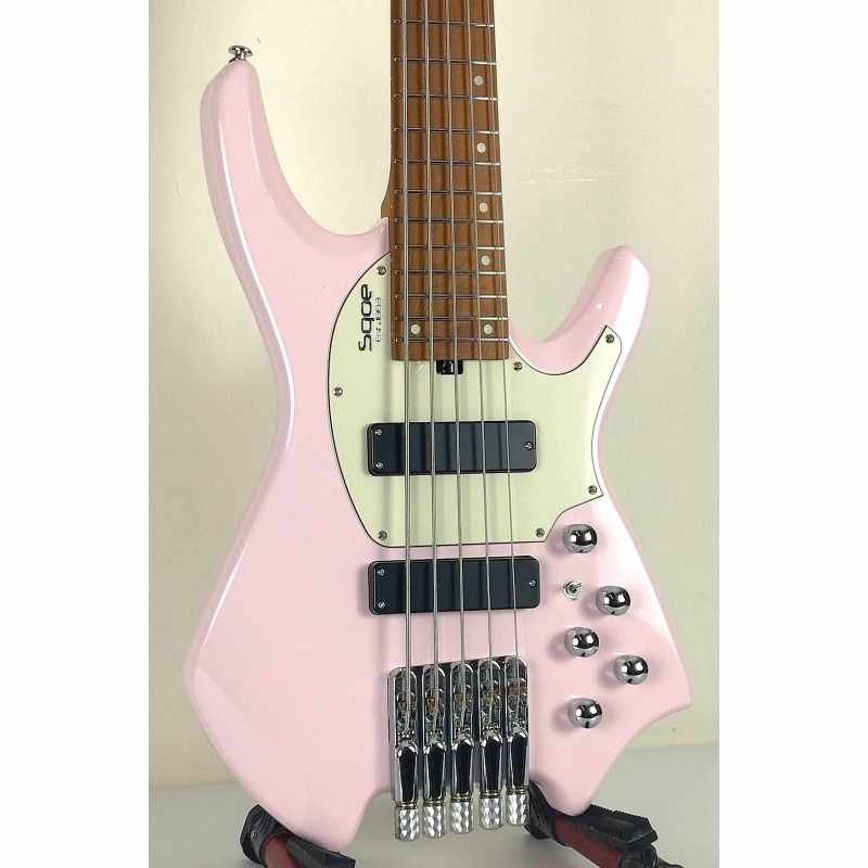 BAJO SQOE SBWT750 PNK Warrior 5-String Headless Bass