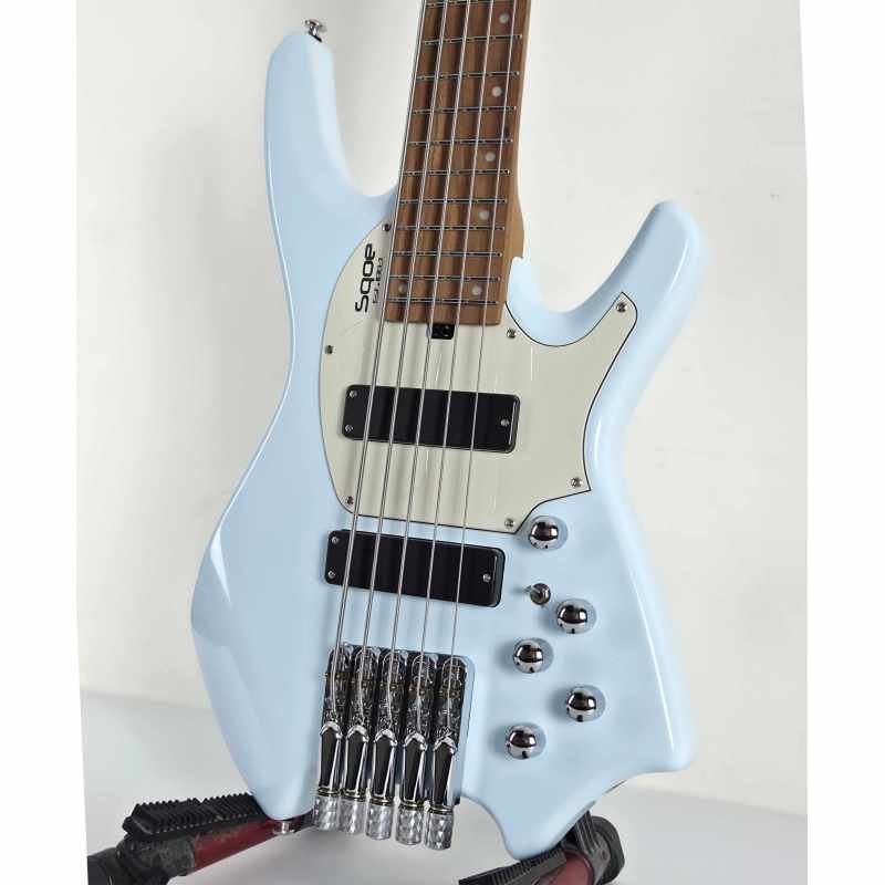 BAJO SQOE SBWT750 SBL Warrior 5-String Headless Bass