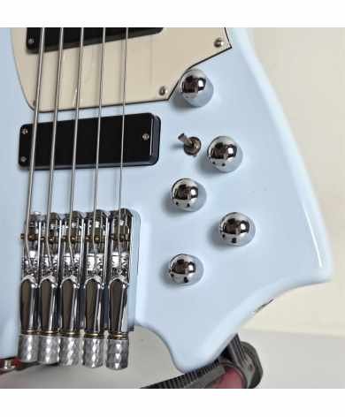 BAJO SQOE SBWT750 SBL Warrior 5-String Headless Bass