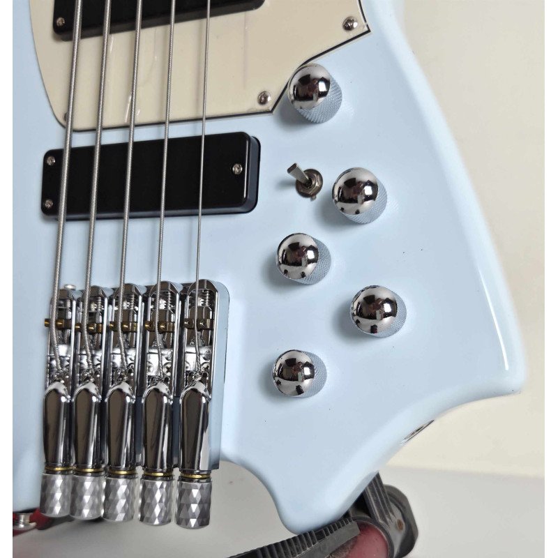 BAJO SQOE SBWT750 SBL Warrior 5-String Headless Bass