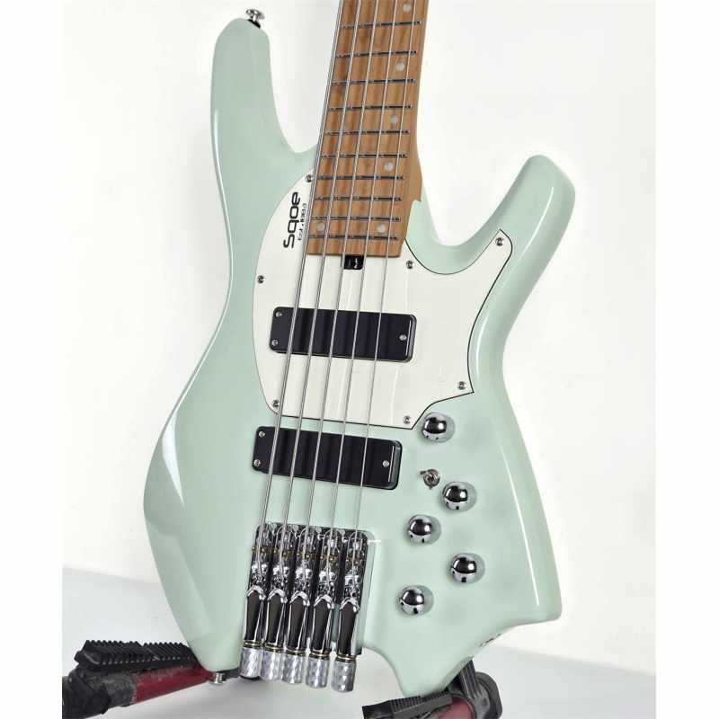 BAJO SQOE SBWT750 GR Warrior 5-String Headless Bass