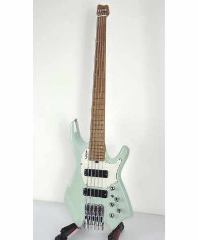 BAJO SQOE SBWT750 GR Warrior 5-String Headless Bass