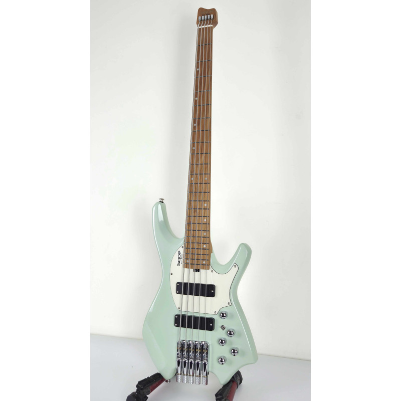 BAJO SQOE SBWT750 GR Warrior 5-String Headless Bass