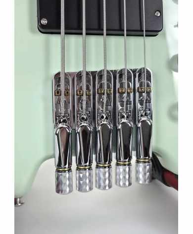 BAJO SQOE SBWT750 GR Warrior 5-String Headless Bass