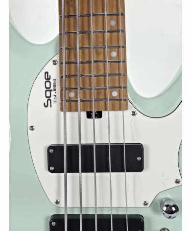 BAJO SQOE SBWT750 GR Warrior 5-String Headless Bass