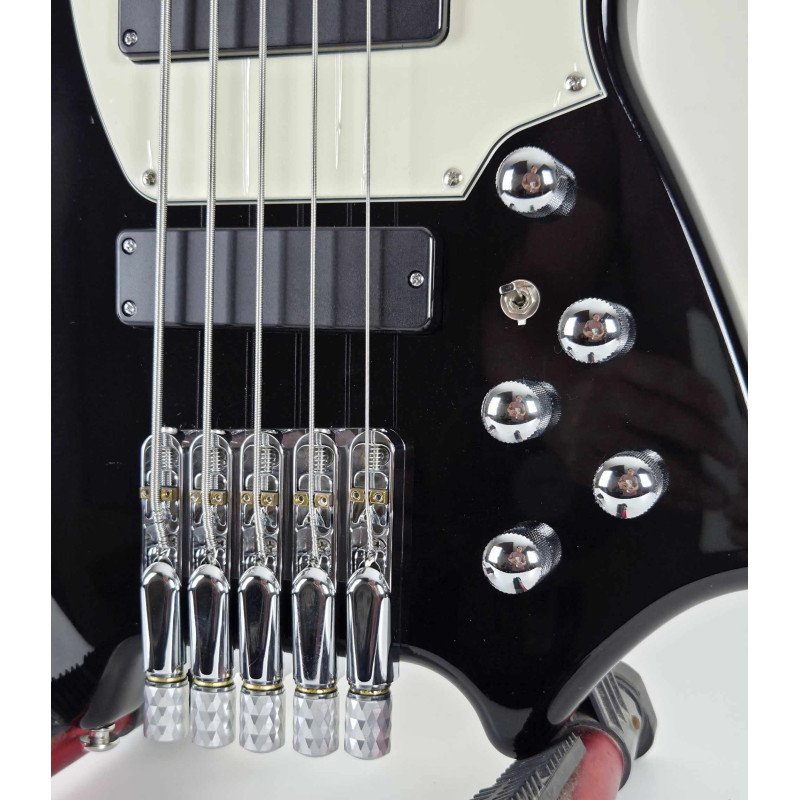 BAJO SQOE SBWT750 BK Warrior 5-String Headless Bass