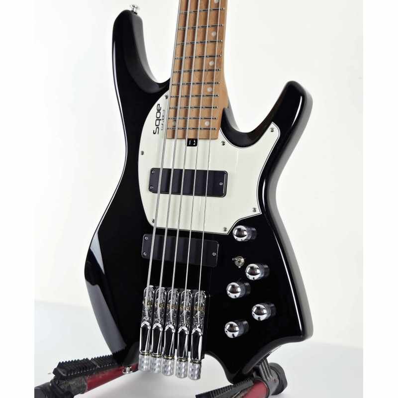 BAJO SQOE SBWT750 BK Warrior 5-String Headless Bass