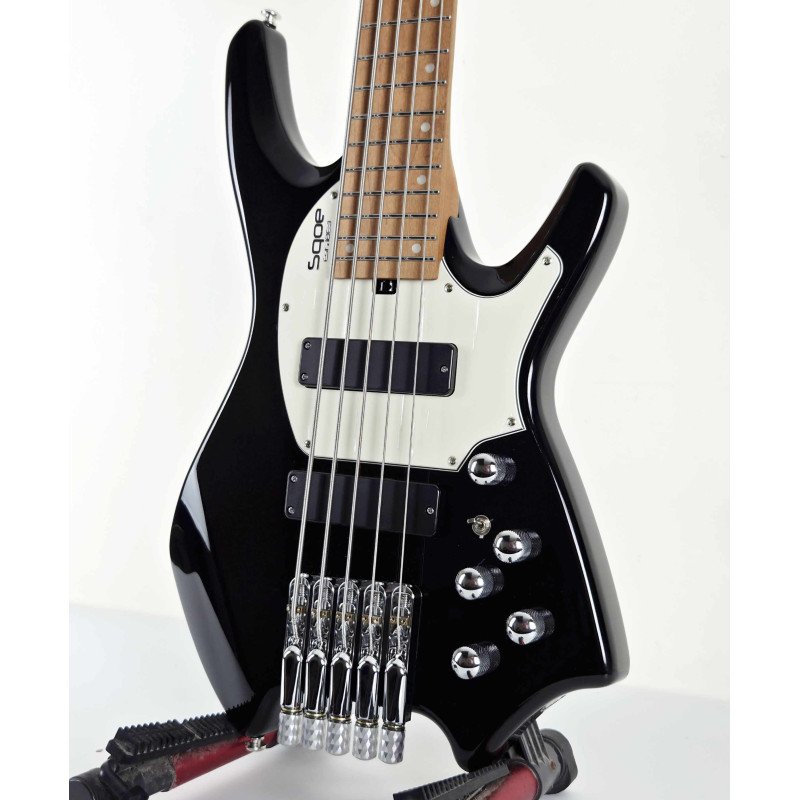 BAJO SQOE SBWT750 BK Warrior 5-String Headless Bass